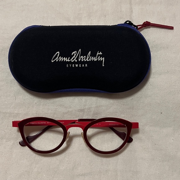 Red Fossette Anne & Valentin glasses - Picture 4 of 6
